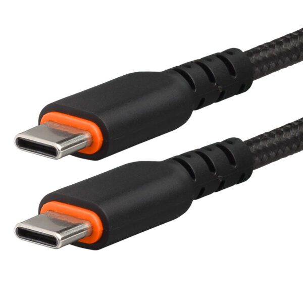 A black and orange cable is connected to the same wire.