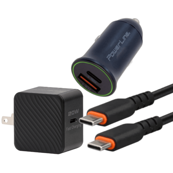 PowerLine Fast Charger Combo Pack <br>(for Car & Home) <h4>Model: 60004</h4>