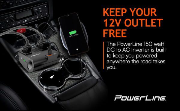 PowerLine Car Inverter <br>(150/200W, 2 AC Sockets, 2 USB A Ports, VPS 12V pass-through) <h4>Model: 90359</h4> - Image 11