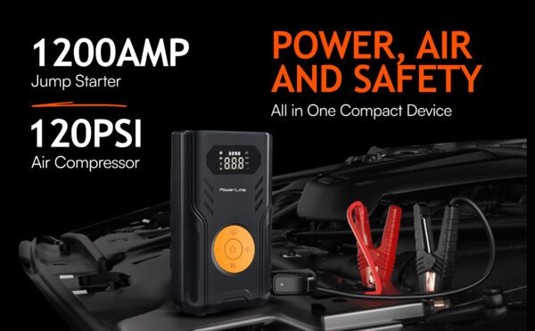 Pump & Jump 1200 <br>4-in-1 Jump Starter, Air Pump, Battery Bank, LED <br>(600A/1200Amps cranking, 3 USB Ports, 11,200 mAh) <h4>Model: 90900</h4> - Image 8