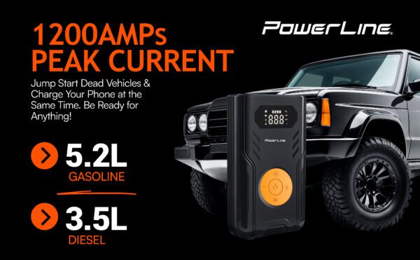 Pump & Jump 1200 <br>4-in-1 Jump Starter, Air Pump, Battery Bank, LED <br>(600A/1200Amps cranking, 3 USB Ports, 11,200 mAh) <h4>Model: 90900</h4> - Image 11